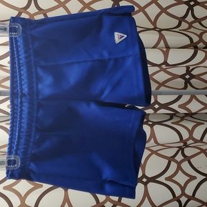 Varsity navy blue short with draw string.